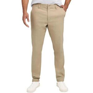 NEW Weatherproof Vintage Men's 40x29 Hybrid Tech Pants Beige Regular Taper Leg